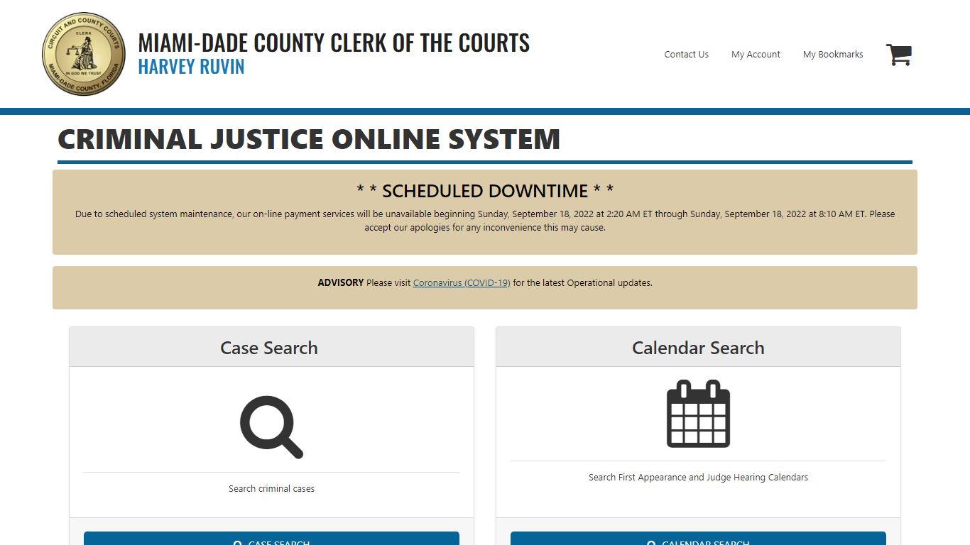 Miami-Dade County Clerk Criminal Justice